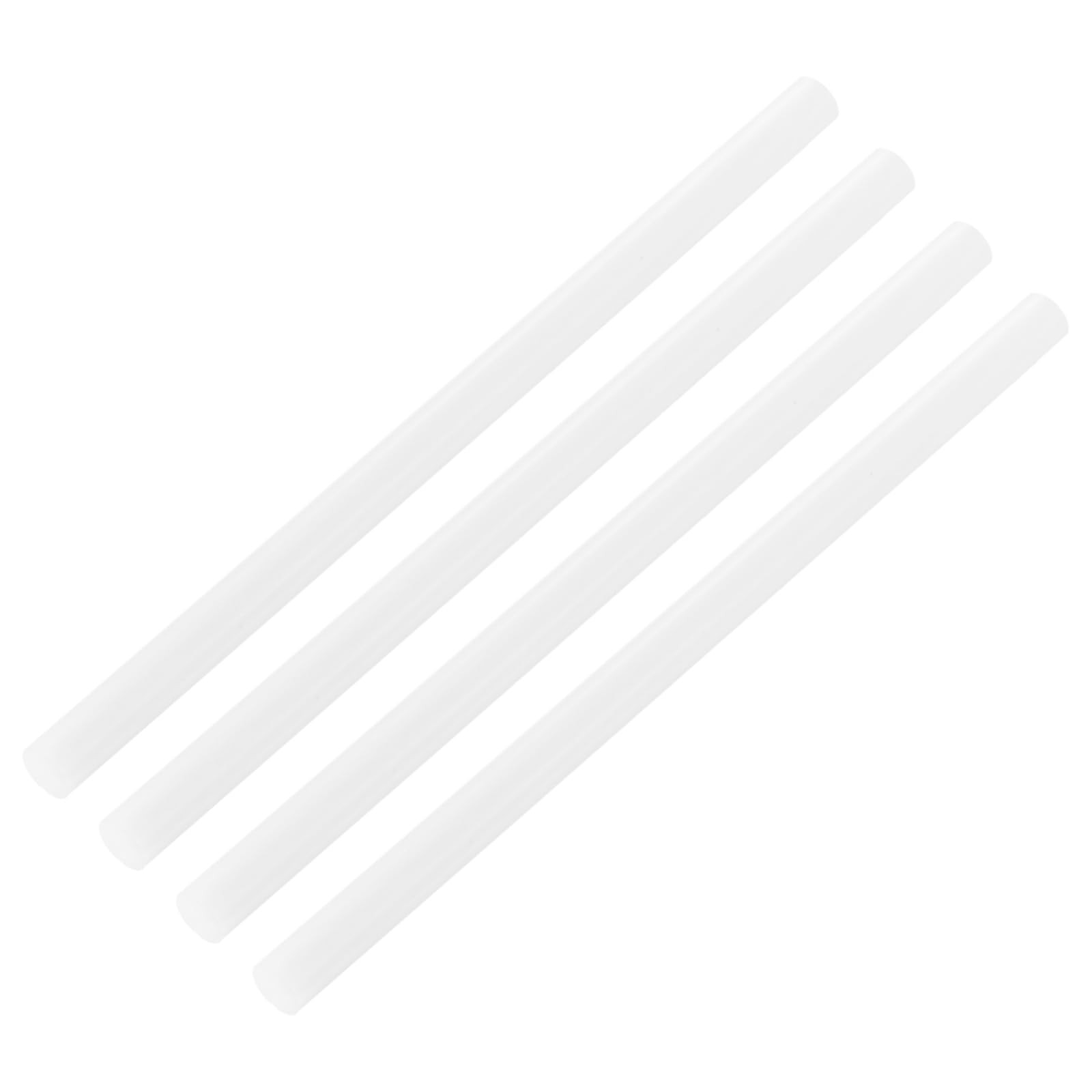 4 Pack ABS Plastic Rod Round Solid Bar 10mm x 200mm White DIY Model Material