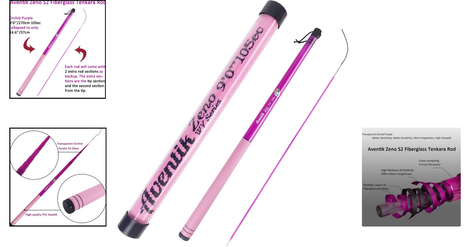Soft M-Action Zeno Tenkara Rod – 6:4 Action, Lightweight & Perfect for Beginners