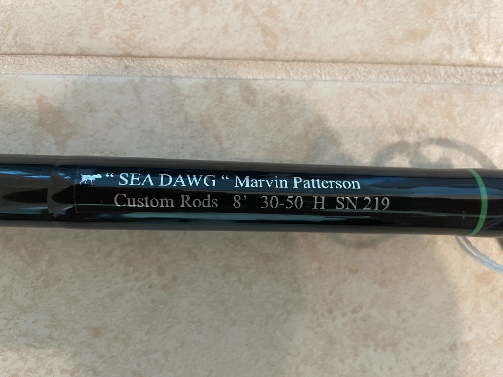 One of a Kind Custom Rod 8 ‘ 30-50 H Black Green Custom touches