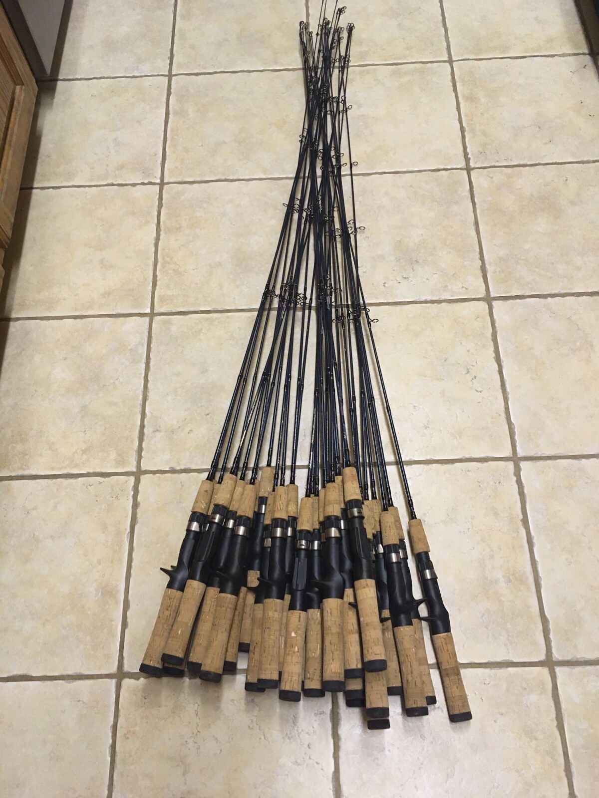 3 Shakespeare Micro Series Graphite UL Casting Rods 4’6 Cork Handle Blu CLOSEOUT