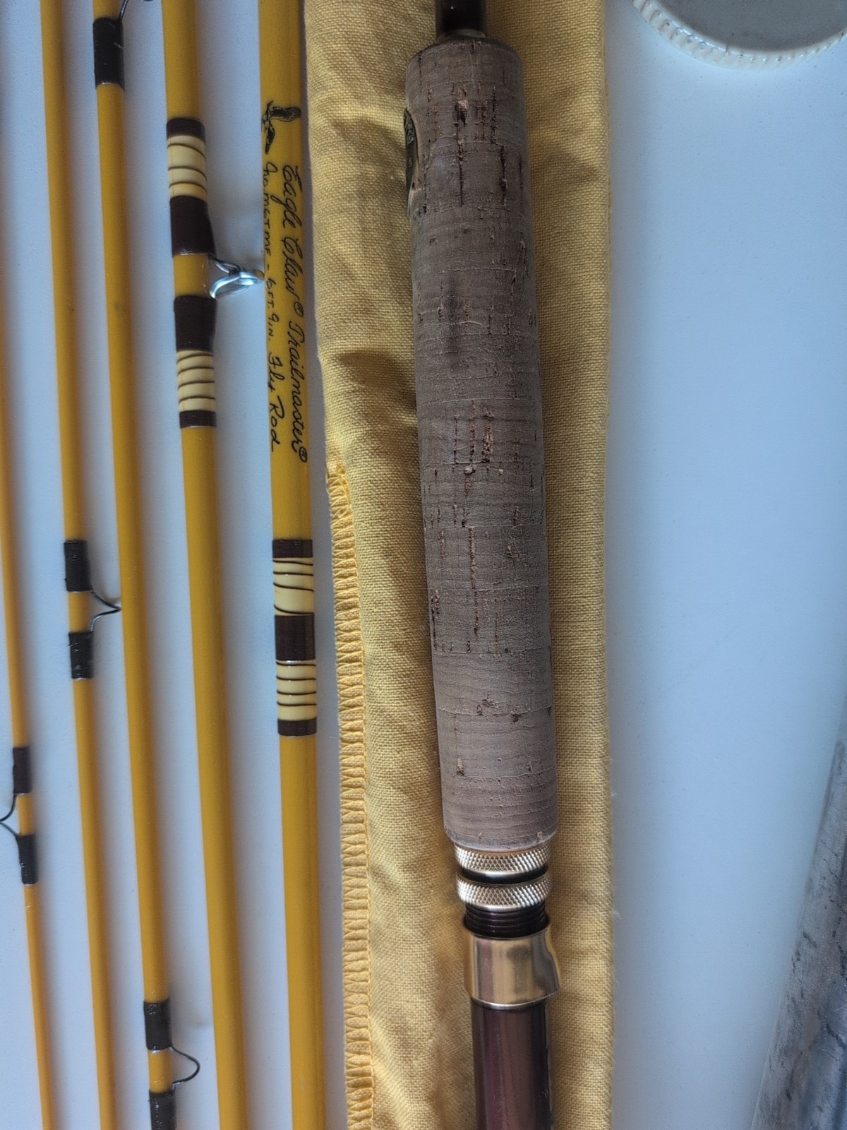 Eagle Claw Trailmaster Fly Fishing Pack Rod 6′ 9″ Line Size 7 M6TMF USA Vintage