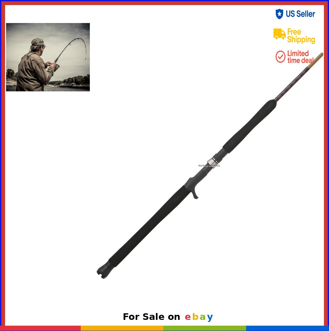 Heavy Jig Casting Rod 6ft 3in Fishing Rod Tough Durable Graphite Construction
