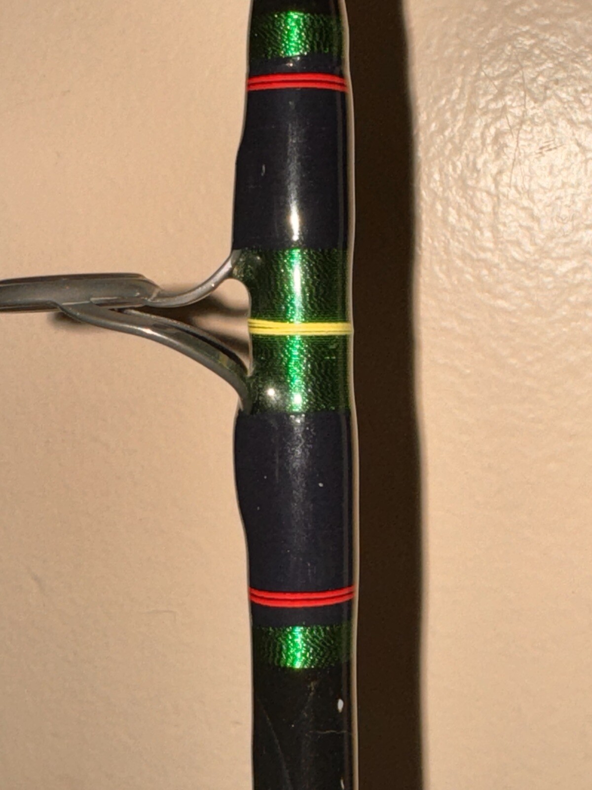 Vague Rods Custom Fishing Rod- Green Reverse Chevron 40-60 lbs