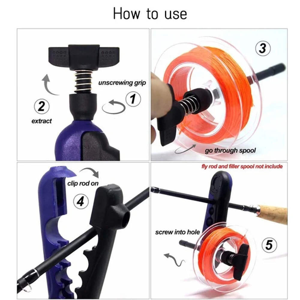 Fishing Rod Line Winder Convenient Line Clamp Four-color Plastic Winding Board F