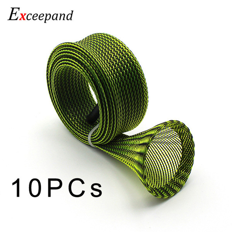 10 PCs Free Tangle Fishing Rod Sleeve Casting Fishing Rod Cover Pole Sock