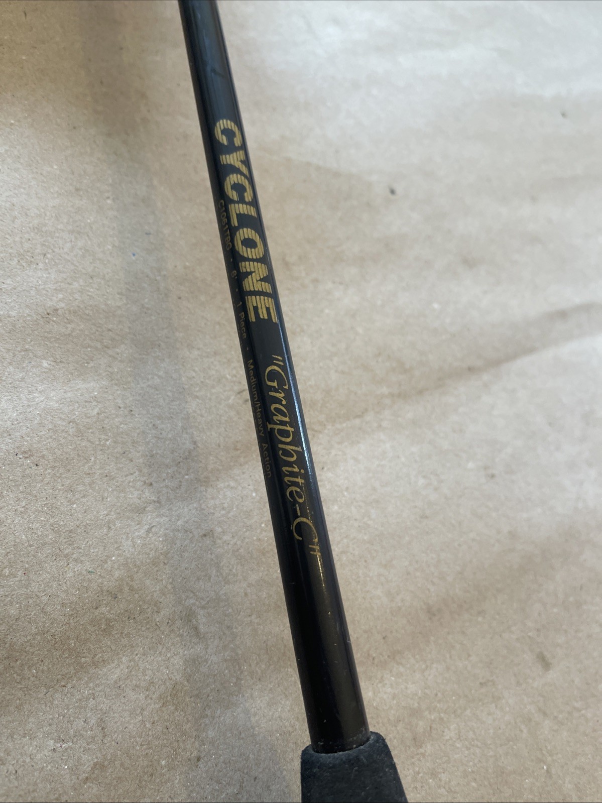 cyclone graphite c rod C1061TBG 6’ medium heavy action 10-20lb 1/2 Oz-2 Oz