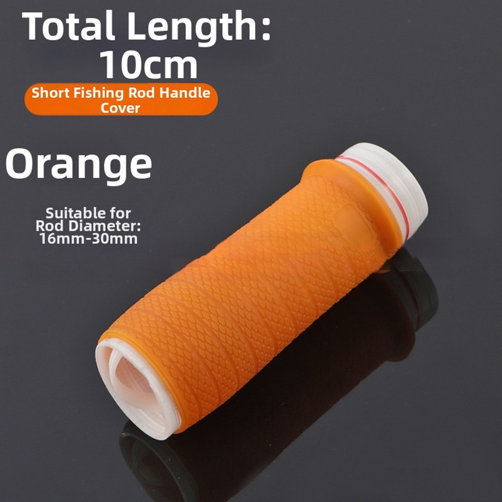 10cm Rubberized Fishing Rod Cover – Anti-Slip Silicone Band for Rod Handles