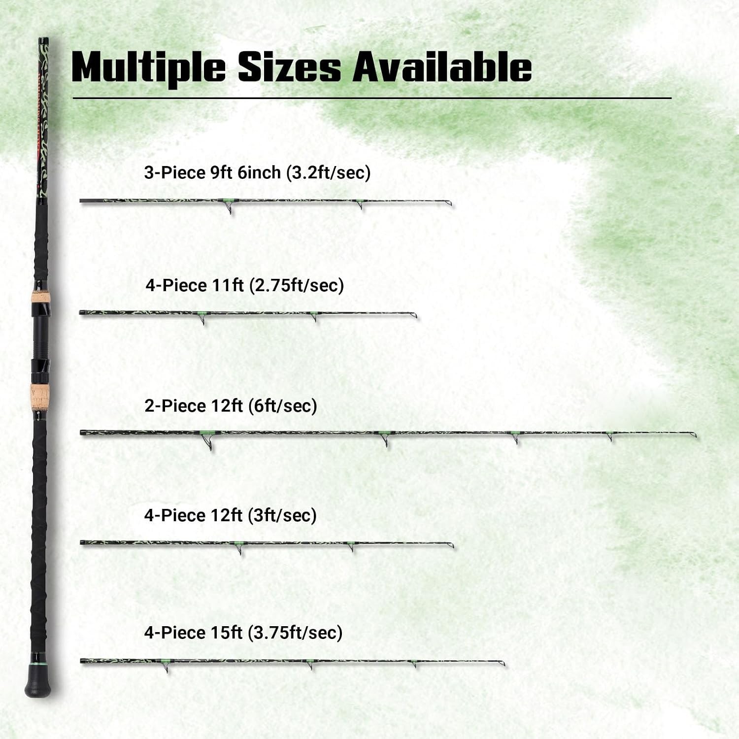 Surf Fishing Rod Carbon Fiber Spinning Beach Surf Rod 2Piece/3Piece/4Piece
