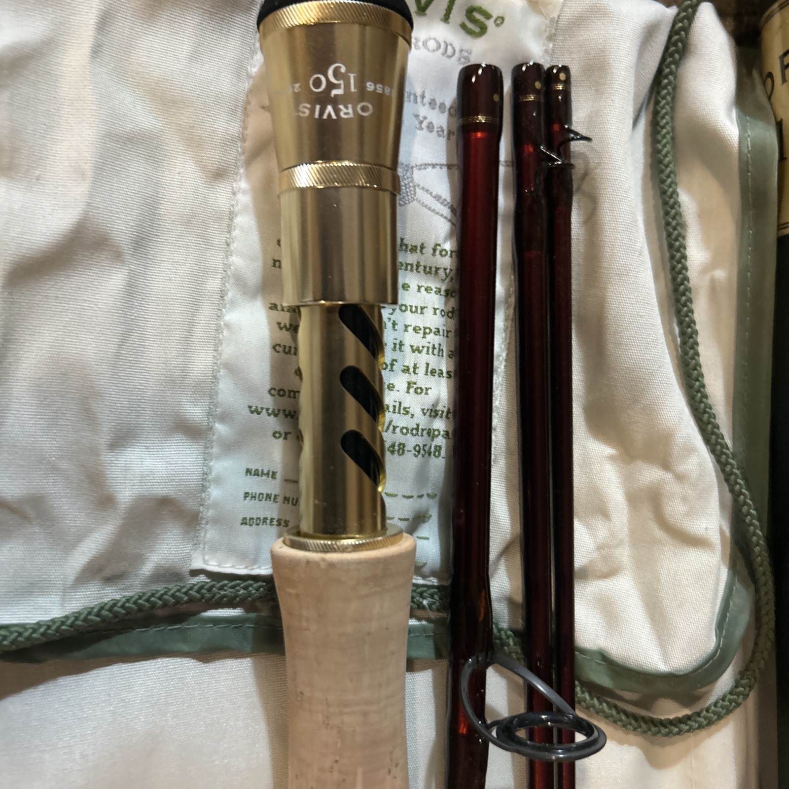 Orvis Zero Gravity Mid-Flex 7.5 9’ Wt 4.375 Oz. 8wt Line Fly Rod w/Tube & Sock