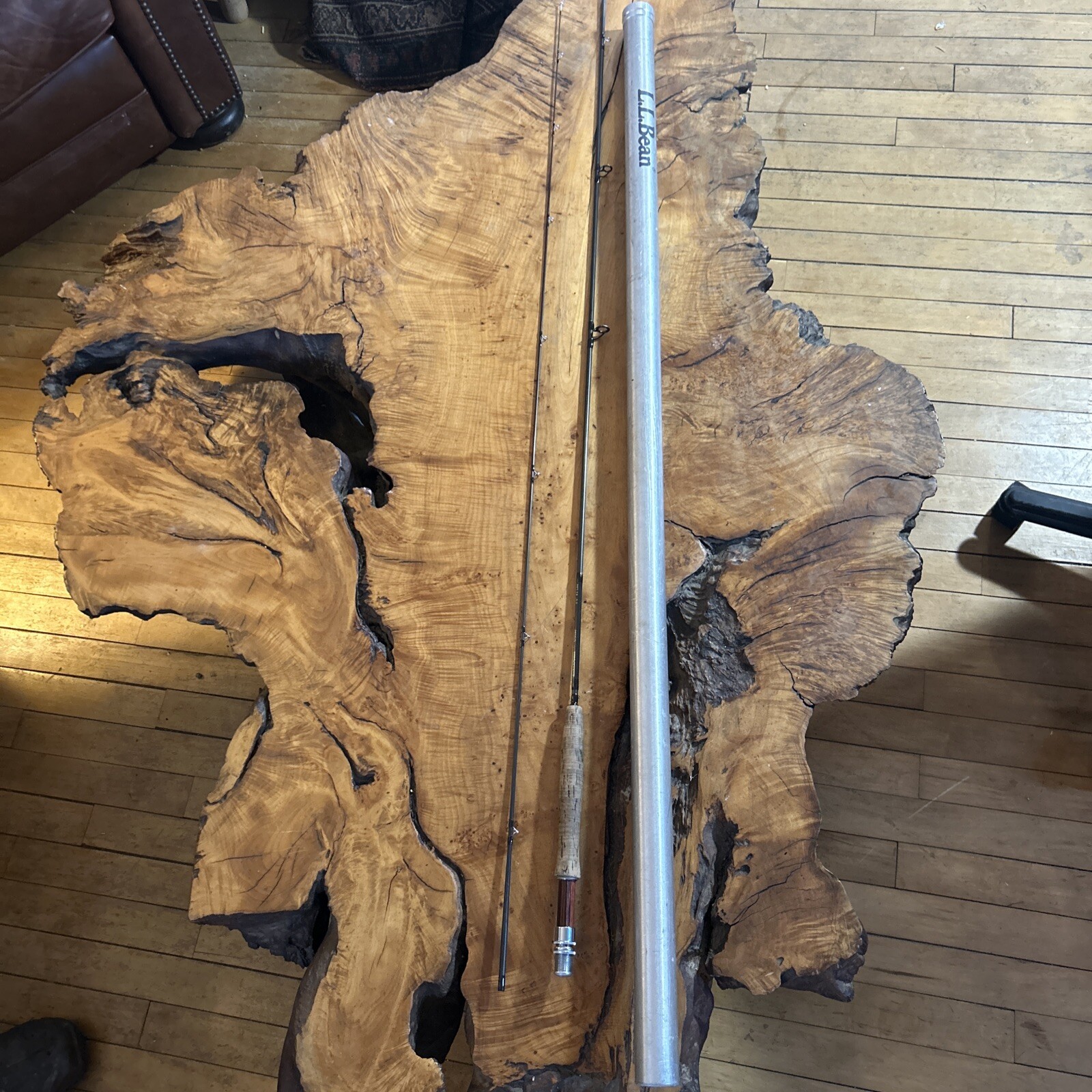 Vintage L.L. Bean Fly Rod w/ Aluminum Tube – 9’ 7/8 Line