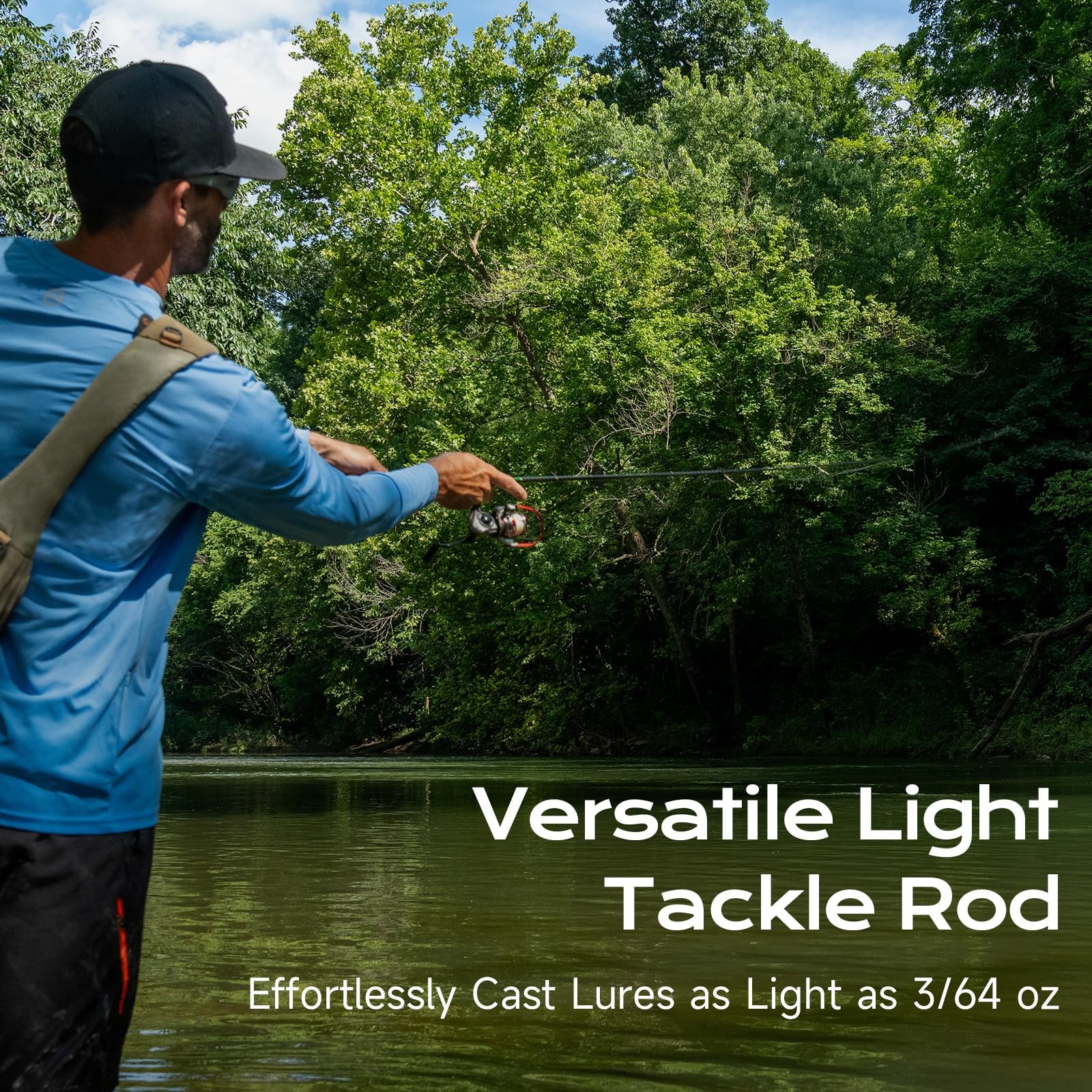 HANDING M1 BFS Rod 7′ Ultralight Fishing Rod 2-Piece Ultralight Casting Rod f…
