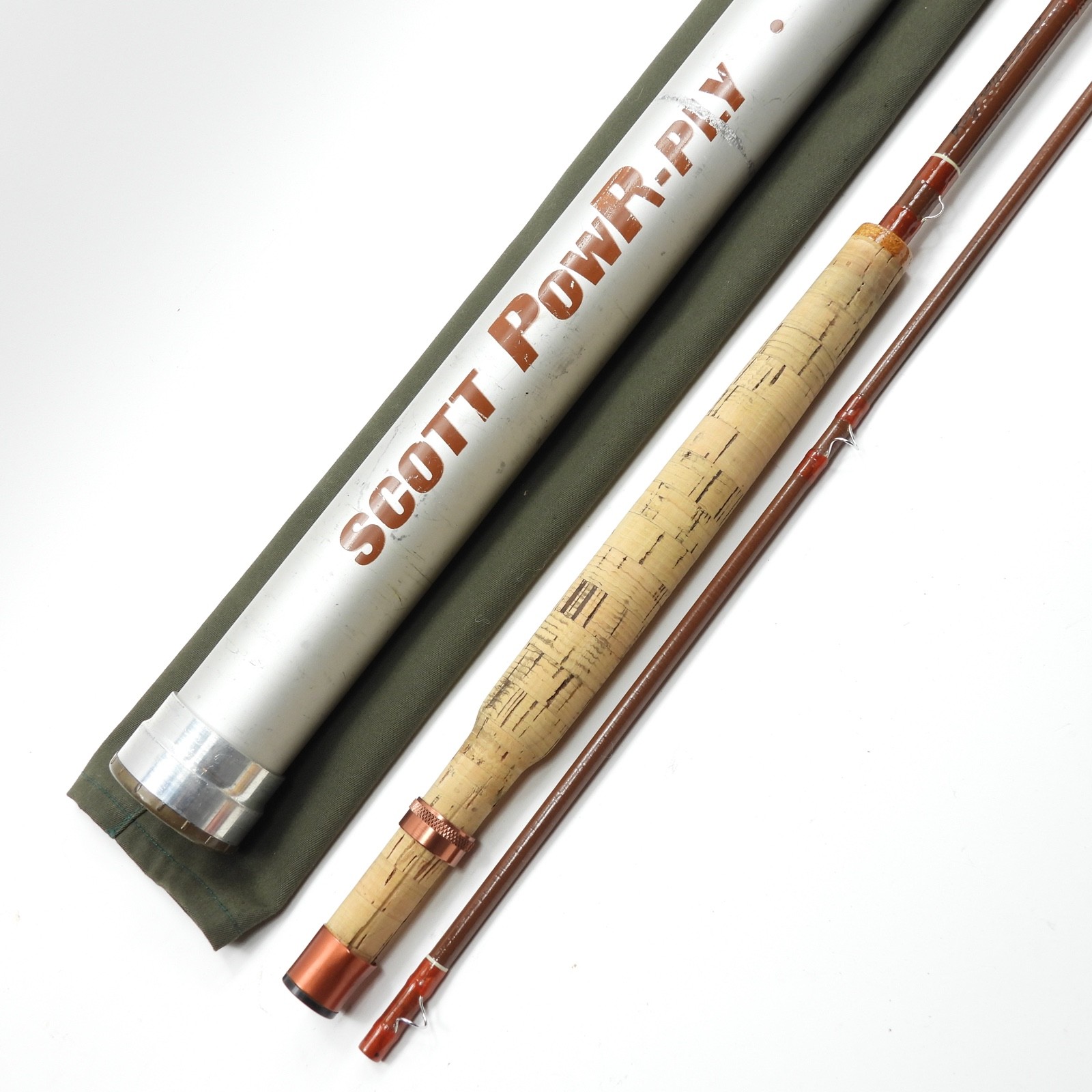 Scott Powr-Ply Fiberglass Fly Rod. Model F-84. 8’ 4″. 5wt. W/ Tube & Sock.