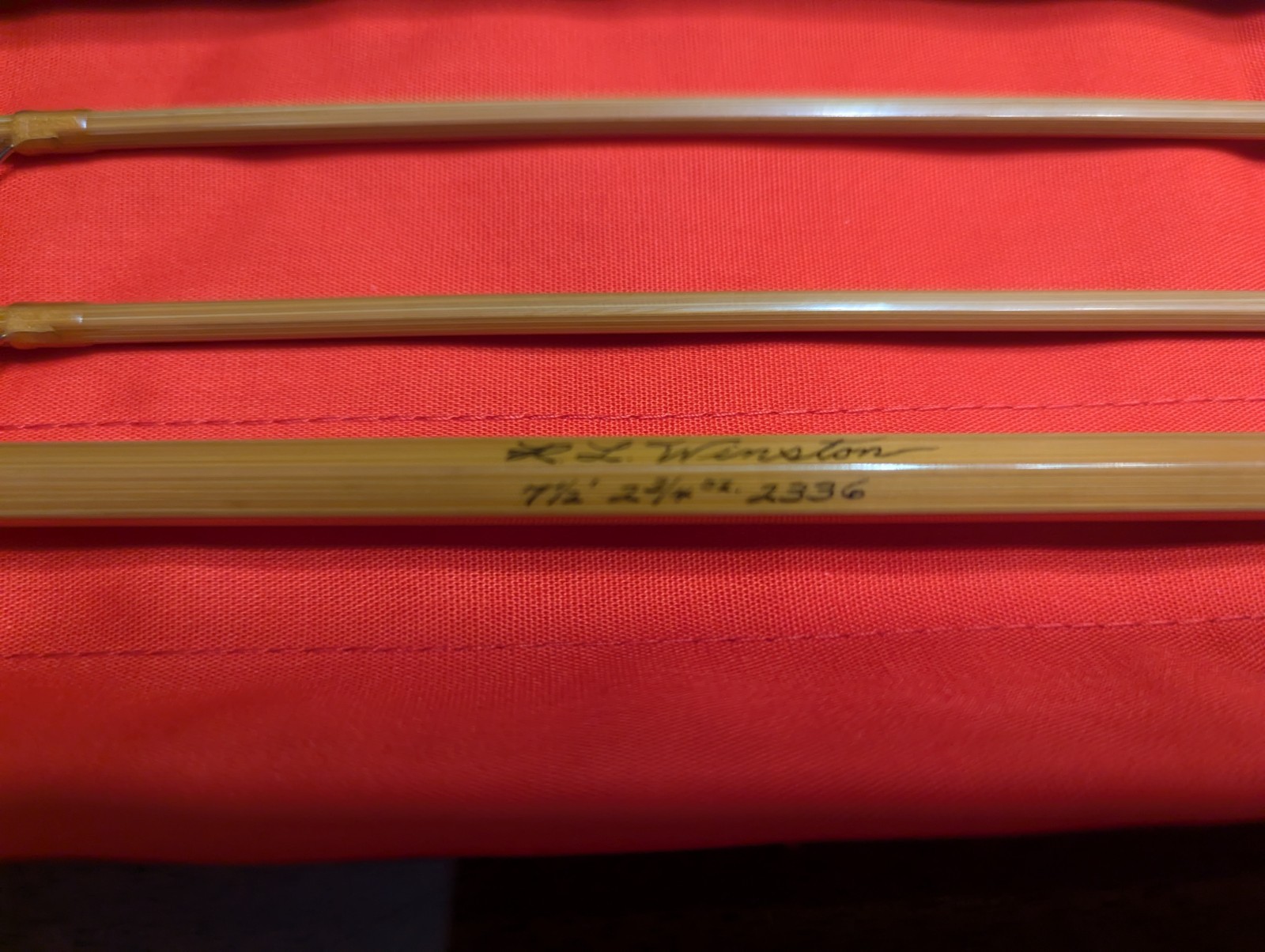 R.L. Winston 7’6”ft 2 3/4 oz 3/4wt 2/2 Bamboo Fly Rod – Early Glenn Brackett