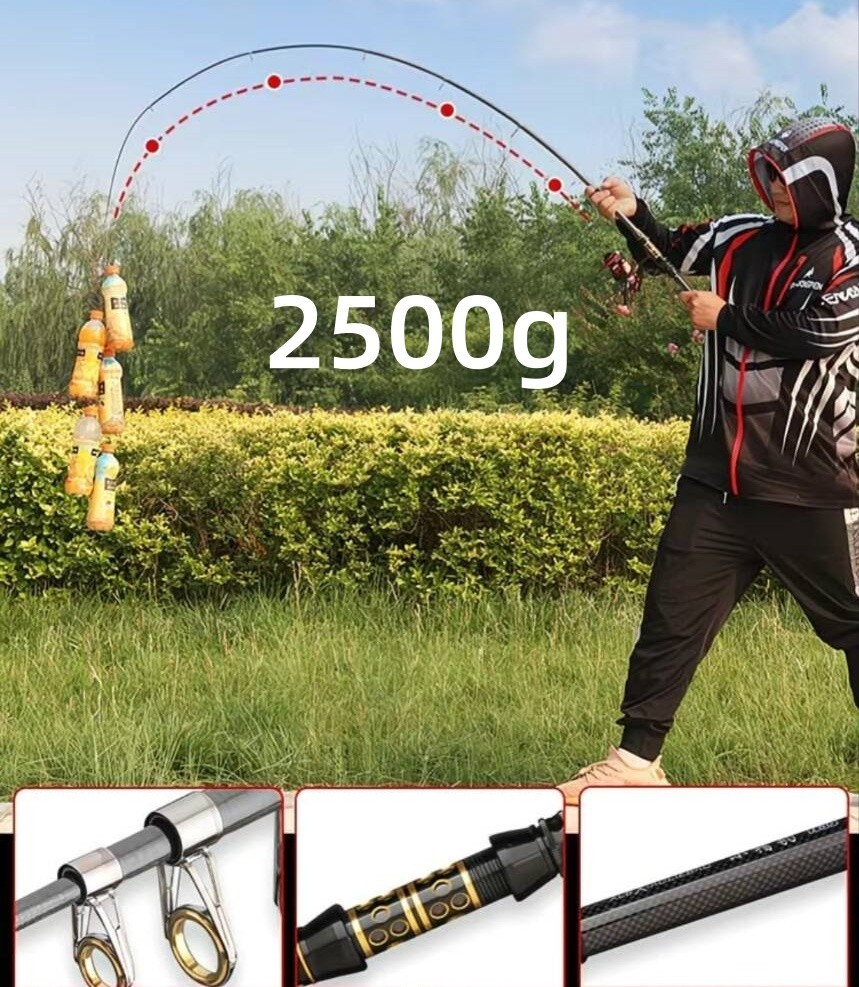 Telescopic Fishing Rod Carp Carbon Fiber Rod Spinning Casting Fast Action Pole
