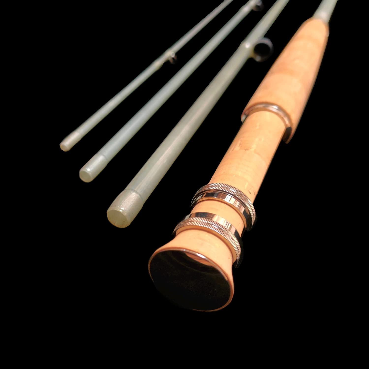River Peak Super GLASS Fiberglass Fly Fishing Rod Clear 7’6″ #3/4