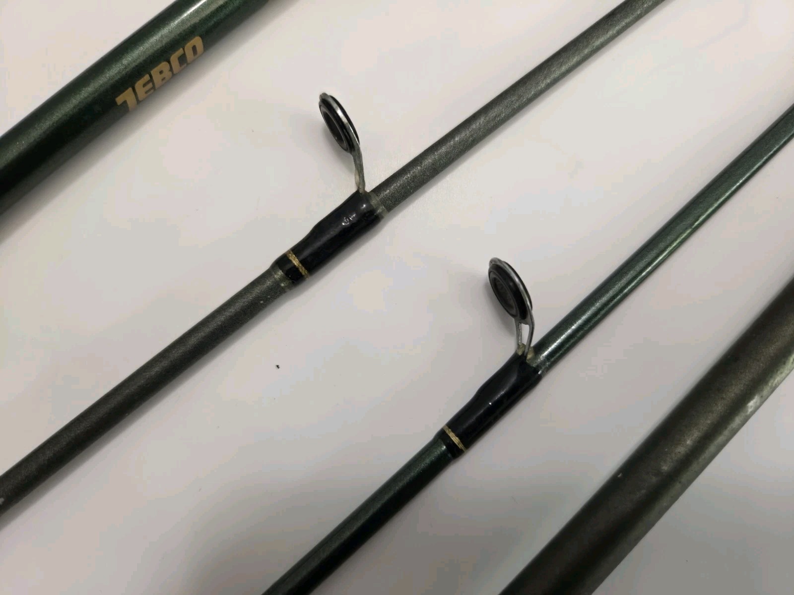 Lot of 2 Zebco Adventure Pistol Grip Spincast Rods G2 Green 2pc 5.5′
