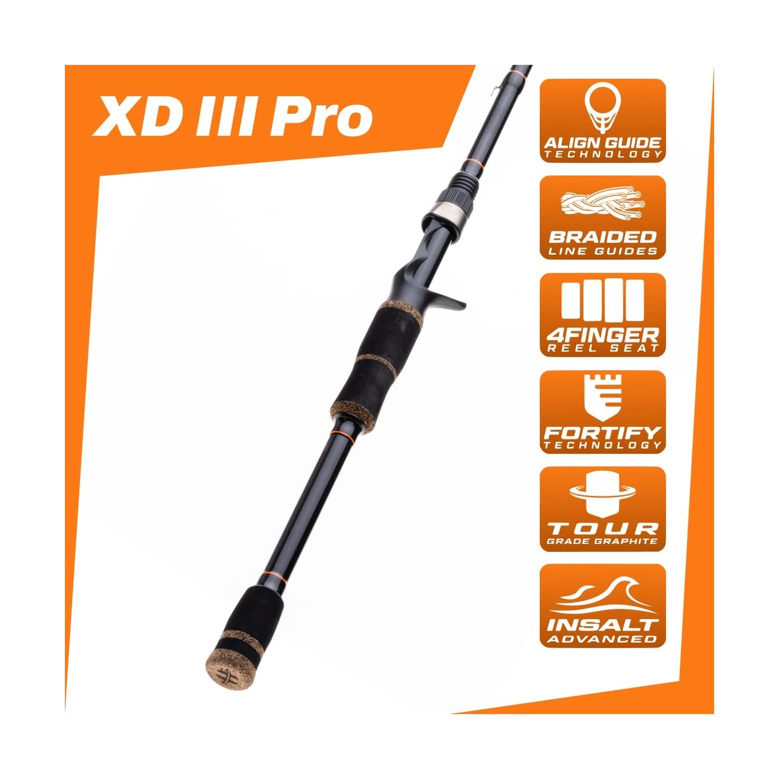 XDII Pro Series Fishing Rod, Casting Rod 7’6″ Heavy