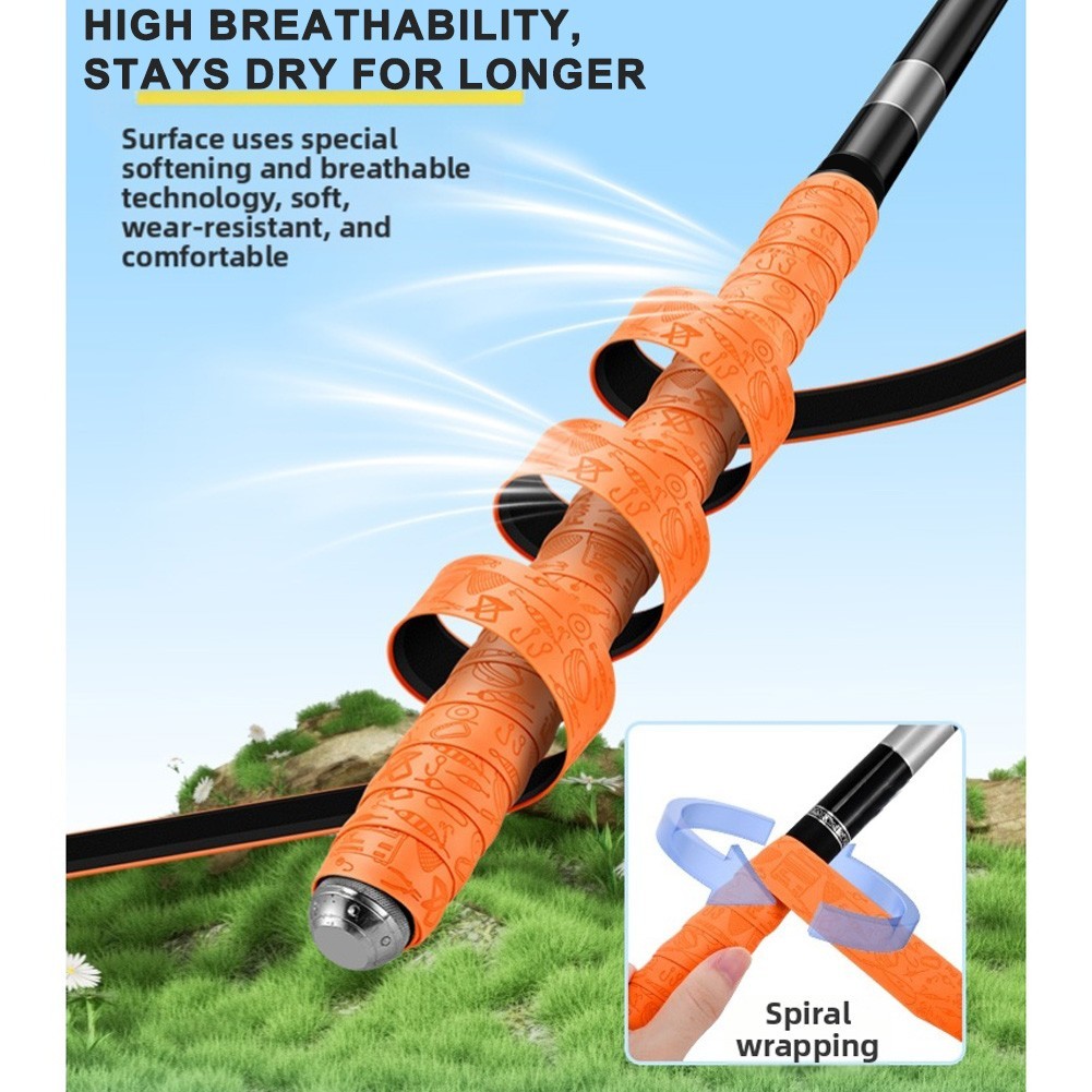Comfortable Grip Fishing Rod Strap Waterproof Fishing Strap Easy To Wrap