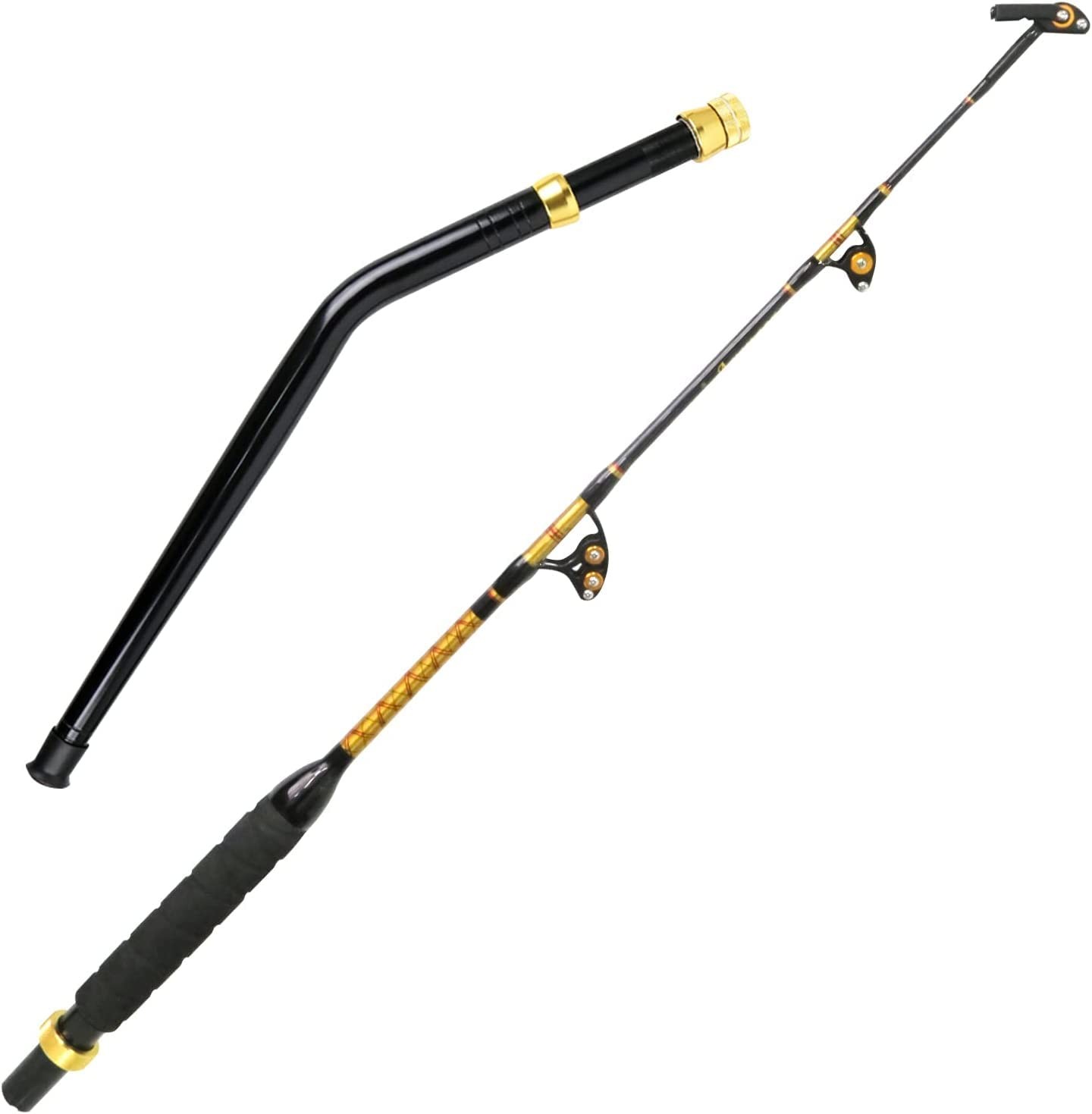 BETTER LEADER Bent But Fishing Rods Saltwater, Deep Sea Fishing Pole with Swi…