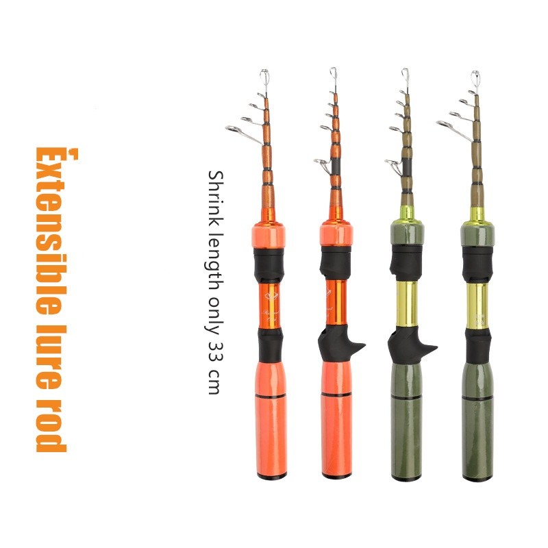 Travel Spinning Rod 5ft 5.6ft 2-6lb Telescopic Casting Rod Carbon Trout