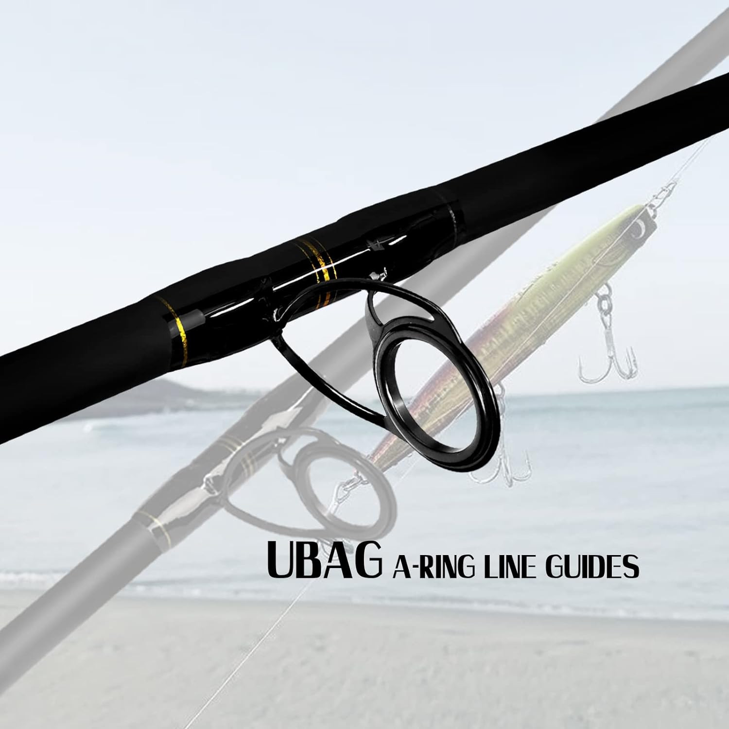 Surf Spinning Rod 2PC/4PC Solid Carbon Fiber Travel Fishing Pole 9/10/11/12/15FT