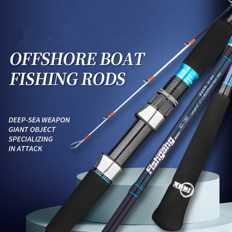 Boat Fishing Rods 1.65m/1.8m Carbon Fiber Spinning Casting Rod 2 Section Shore