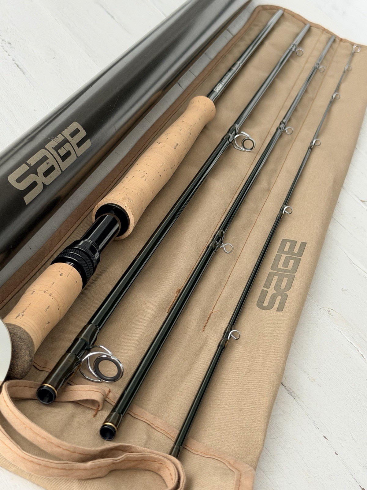**BEAUTIFUL** 🔥 SAGE Z-AXIS Switch/Spey 8wt. 11’ft~4pc FlyRod!! ~LEGENDARY~ 🔥