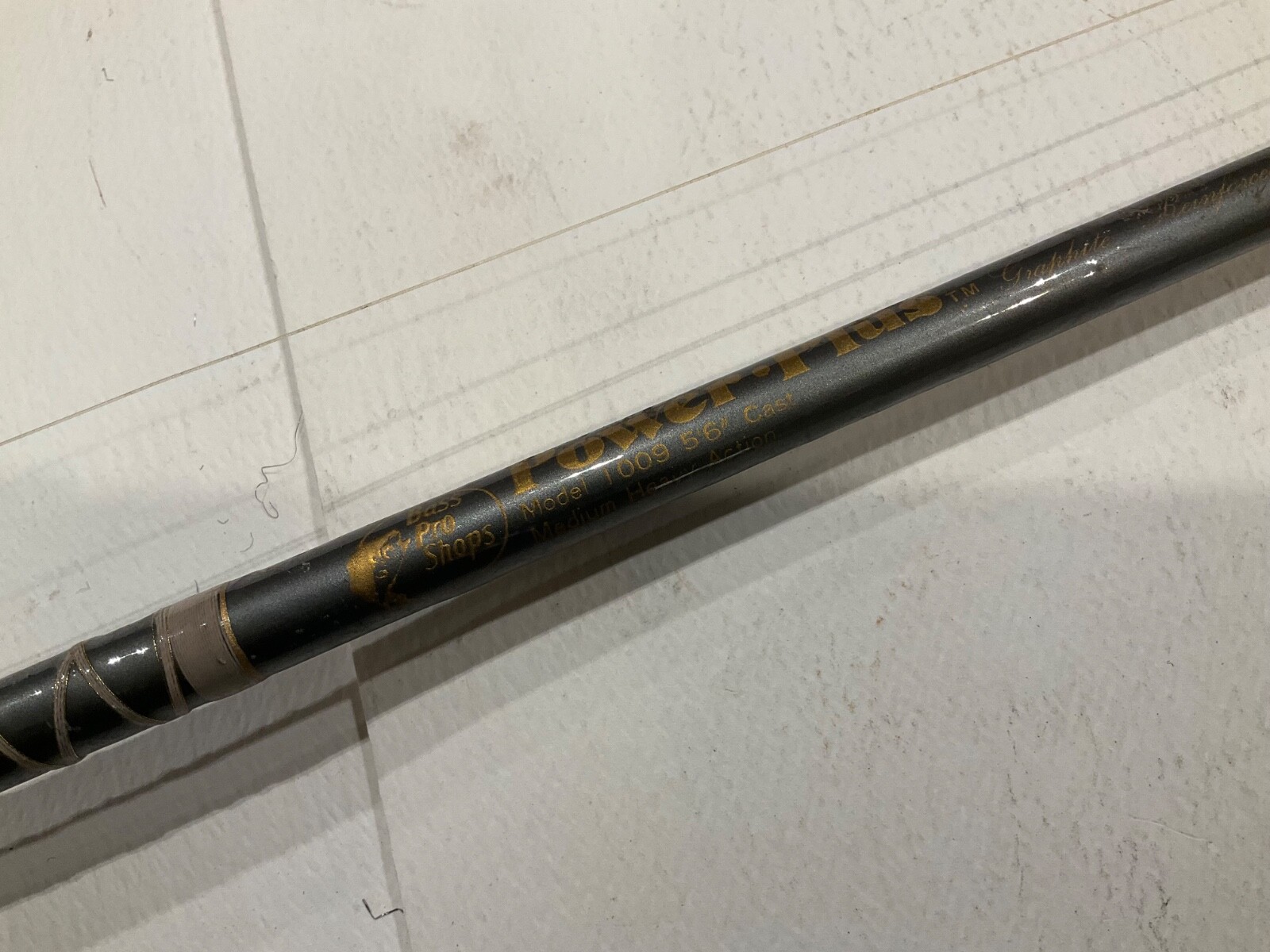 Bass Pro Shops Power Plus 1009 Spinning Medium Action Fishing Rod-Graphite 66”