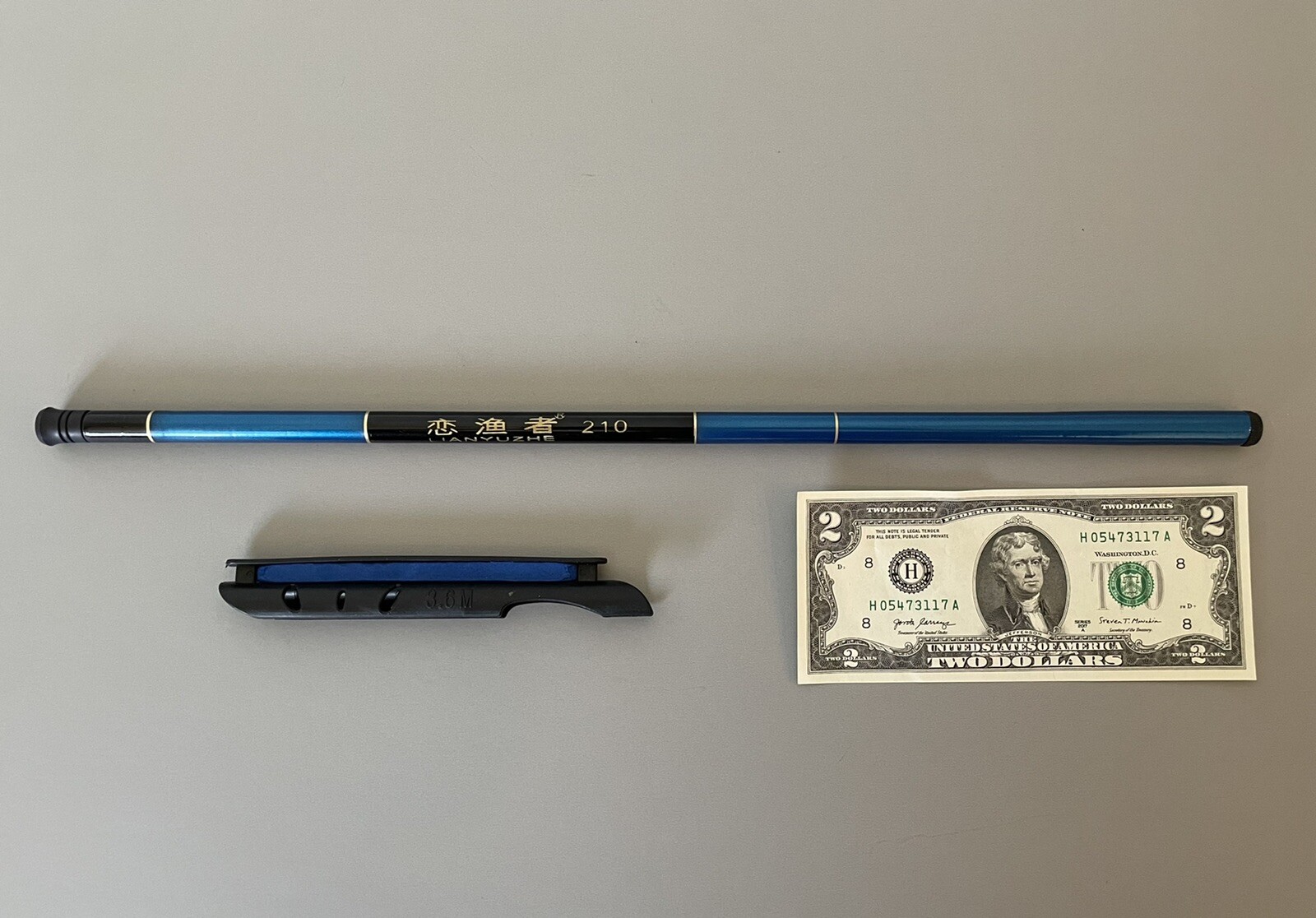 Tenkara fly rod fishing pole with line holder – 6.5ft