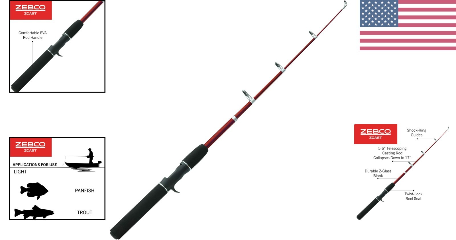 Z-Cast Casting Fishing Rod,