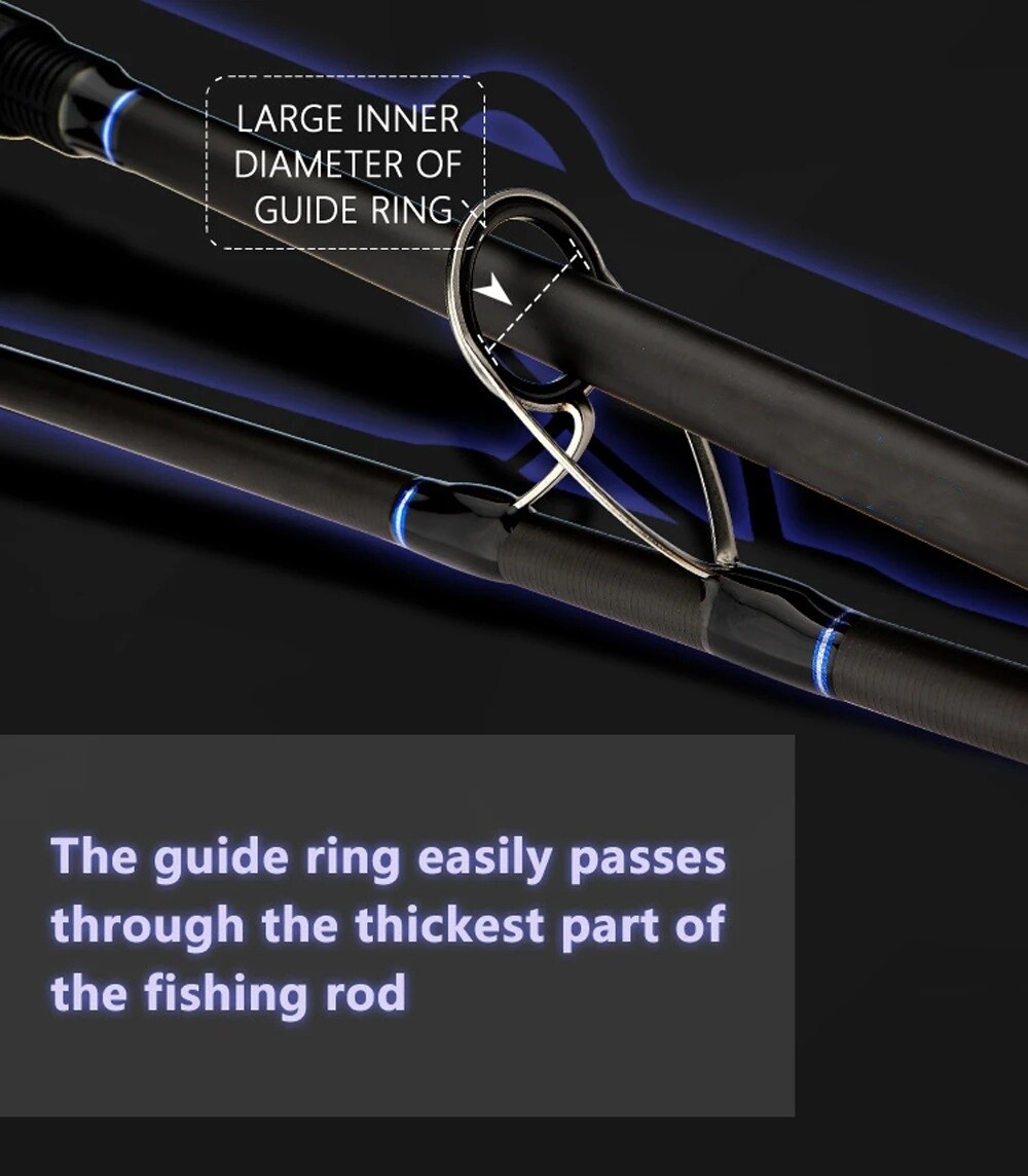 High Carbon Carp Fishing Rod 3.6m 3.9m 4.2m 4/5/6 Section Rods Boat Spinning Rod