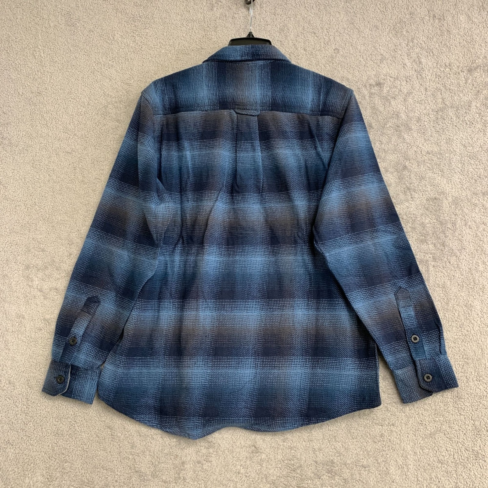 Orvis Men’s Size S Blue Plaid Long Sleeve Button-Up Beefy Flannel Shirt n1311