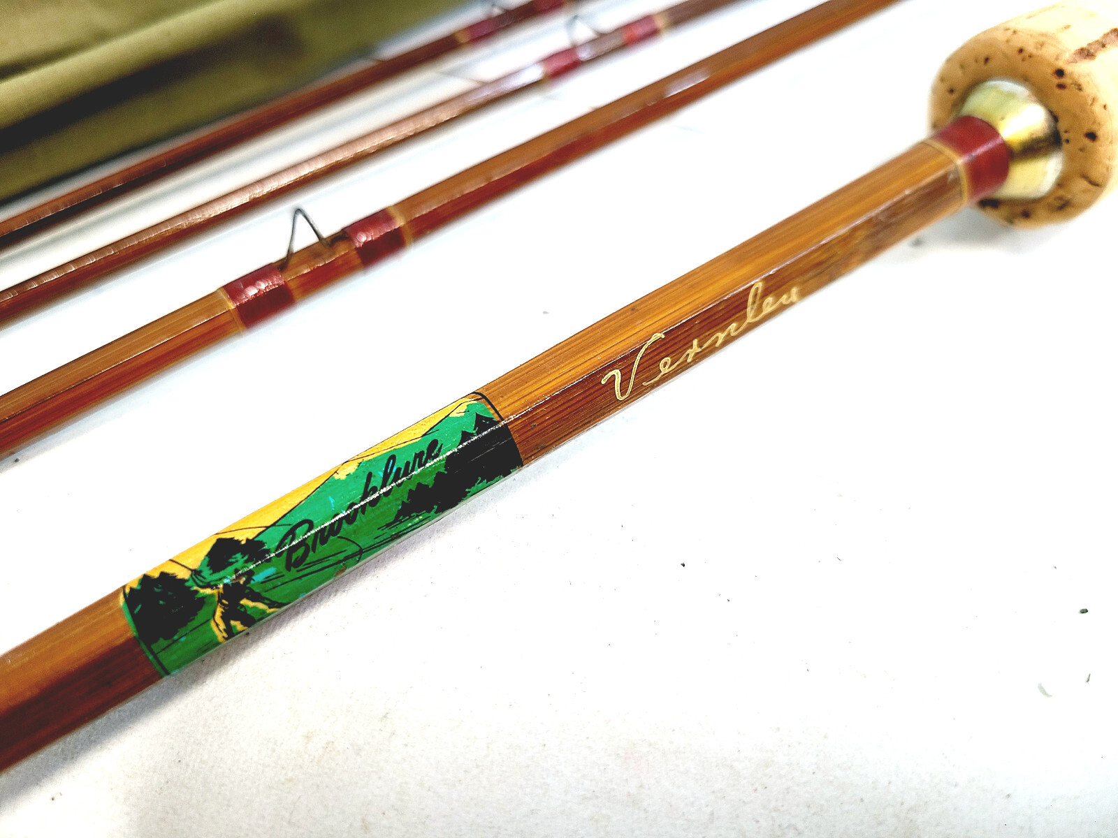 Booklure Golden Gate New? 1940’s Vintage (9ft, 4pc, 2 tips) Cane Fly Rod
