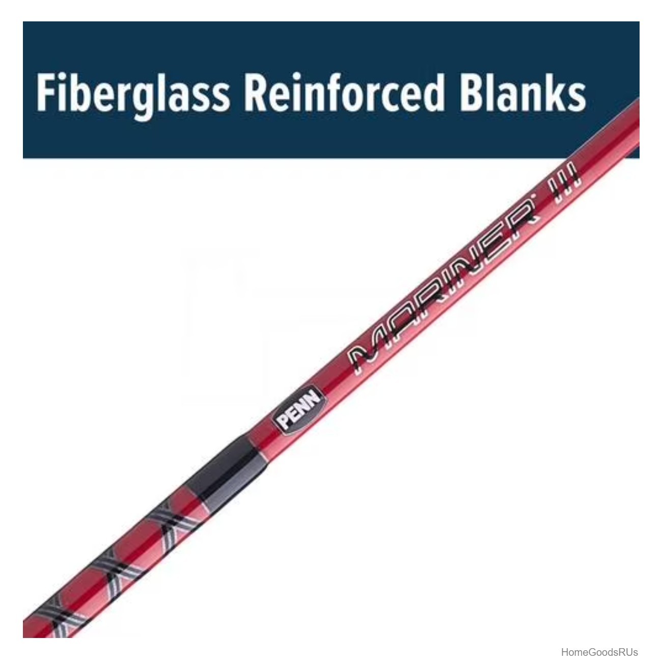 Boat Conventional Rod 6 Foot 6 Inch Medium Heavy Fiberglass Saltwater Fishing