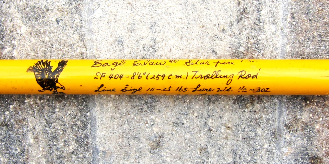 Eagle Claw Starfire SF404 2-Pc Trolling Rod: AFTCO Rollers: 8’6″; 10-25lb – USED