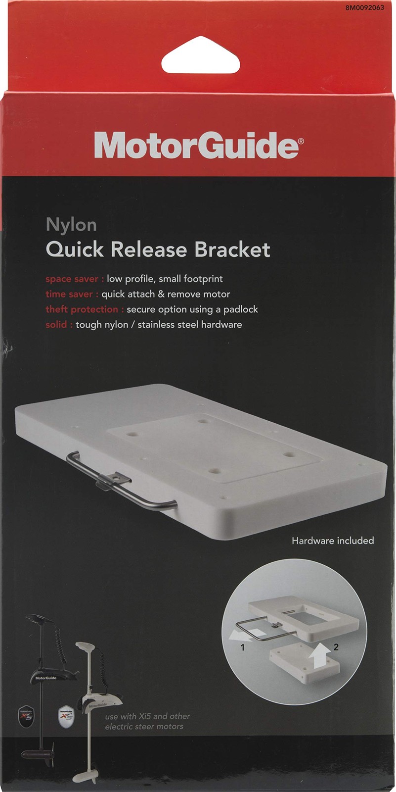 Quick Release Mounting Bracket Kit for Electric Trolling Motors White