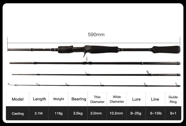 Fishing Rods Spinning Rod Casting Carbon Fiber Ultra-Light Lure Rod Sensitive