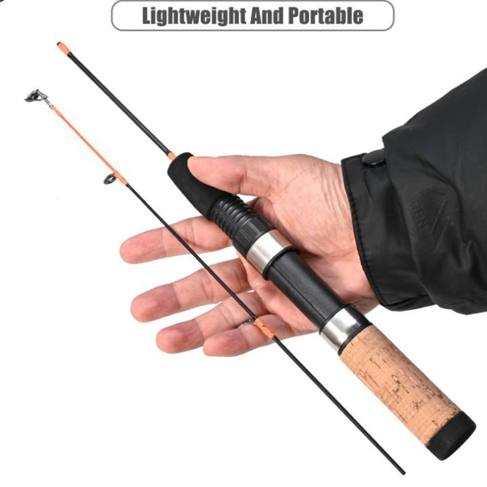 3260cm Ice Fishing Rod with Cork Handle and 3 Tips for Spin Travel Poles