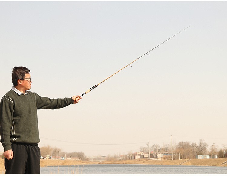 Trout Fishing Rod Carbon Fiber Spinning/casting Rod Fishing Pole 2 Sections Fast