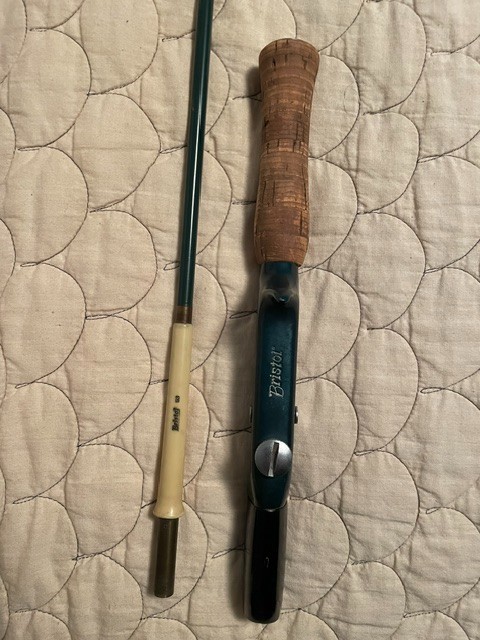 Bristol 53 Fishing Rod Green Vintage 2 piece