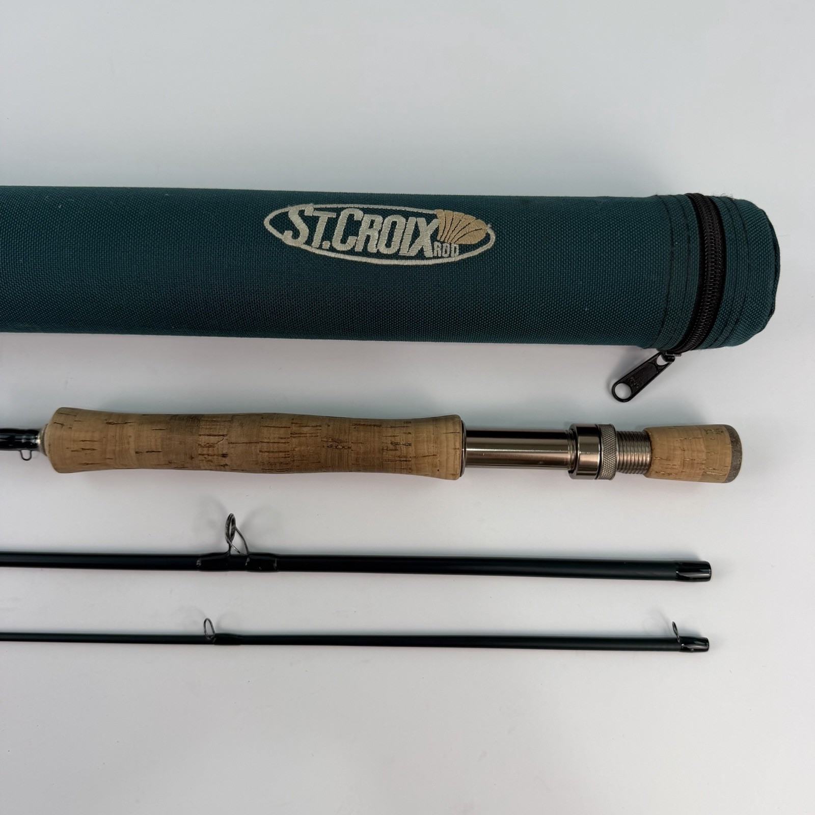 Vtg St Croix Legend Ultra Fly Fishing Rod UFT908 9′ 8wt 3pc & Travel Tube Y321