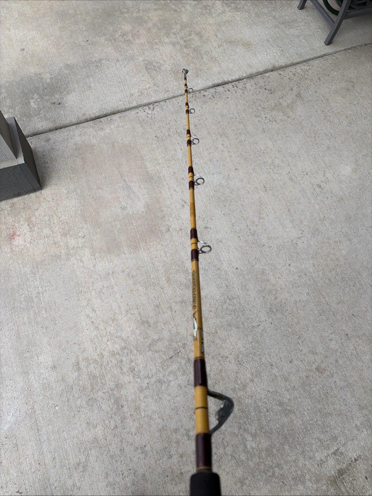 Vtg Fenwick ST 1655 PacificStik Fenglass 30-80Lb Fishing Rod 7 Guides 51/2 Feet