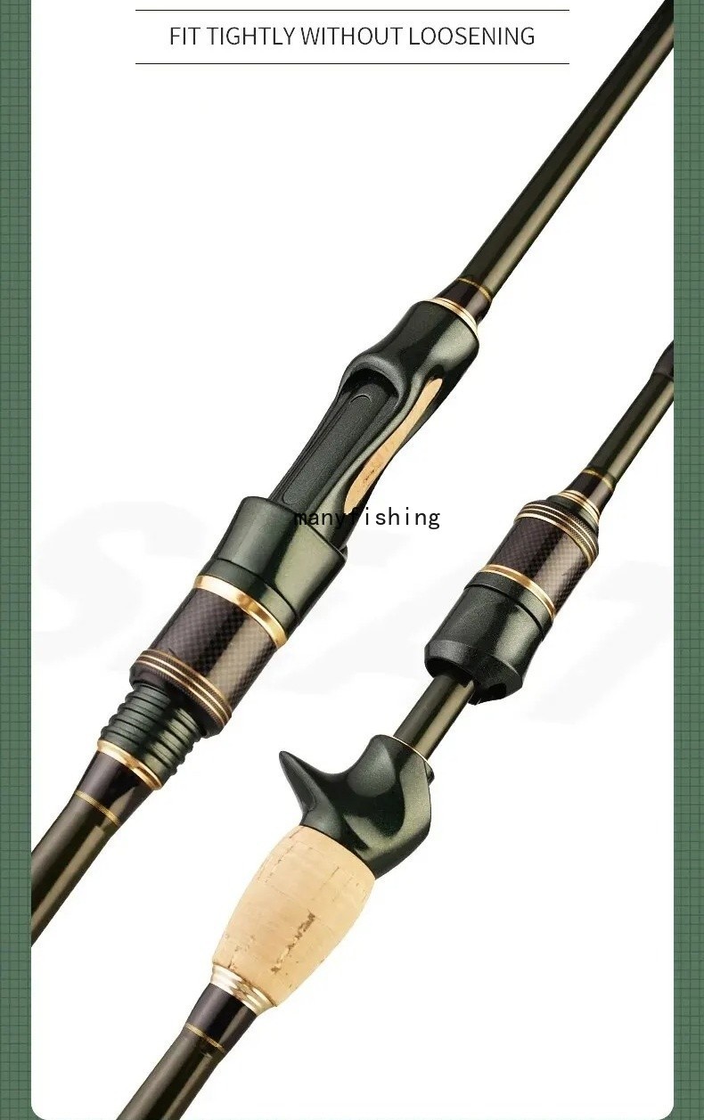 Travel Fishing Rods 1.83M 2.1M 2.4M Carbon Fiber Spinning Casting Pole 4-16LB