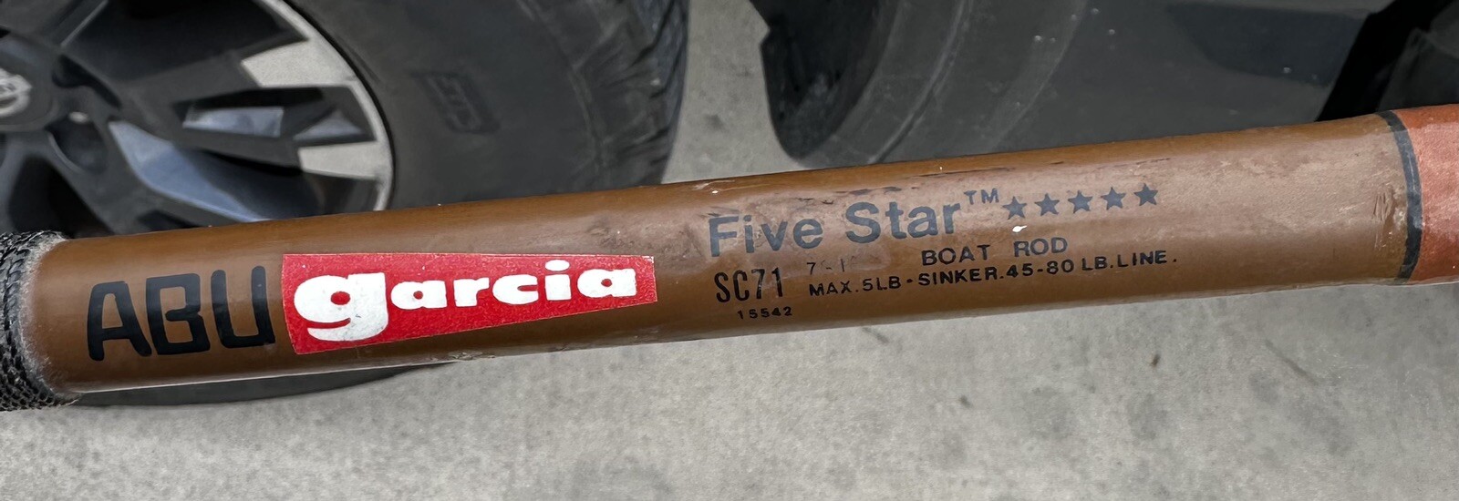 Vintage Garcia Five Star Trolling Rod / Down Rigger Fishing Rod. 7’1’’ Heavy