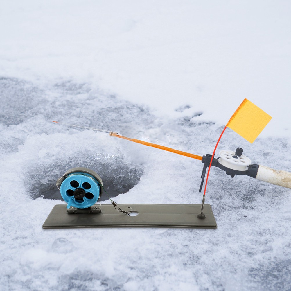 2Pcs Practical Ice Fishing Rod Durable ABS Portable Outdoor Winter Fishing Gear