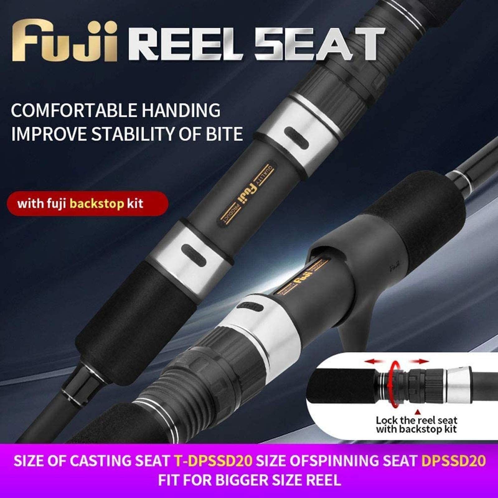 Goofish Solid Nano Tech Blank Series-Matte Black Fuji Setting Size 66 Pe2-4 Jig