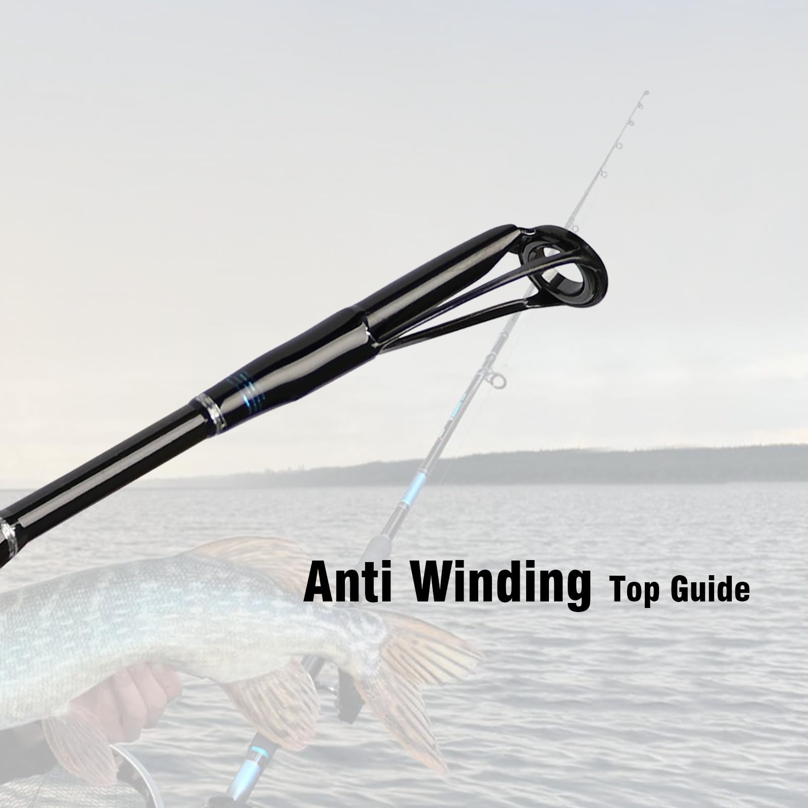 4-Piece 7-Feet Carbon Fiber Fishing Rod Spinning & Casting Travel Portable Rod L