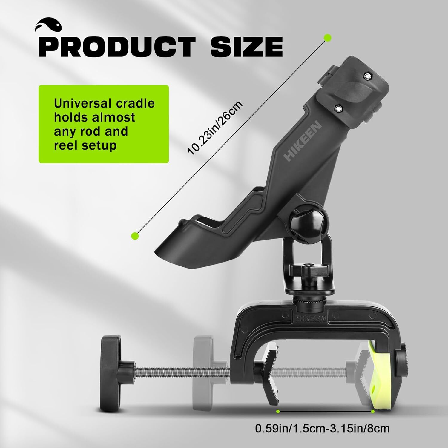 Fishing Rod Holders for Boat, Adjustable Fishing Rod Rack Fit Round/Square Tubes