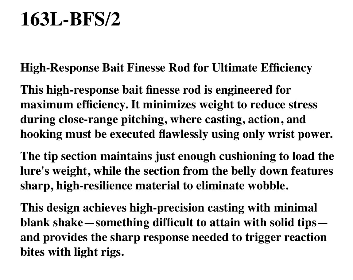 Shimano 22 Expride 163L-BFS/2 Bait Finess 2PC Bass Rod Versatile New From Japan