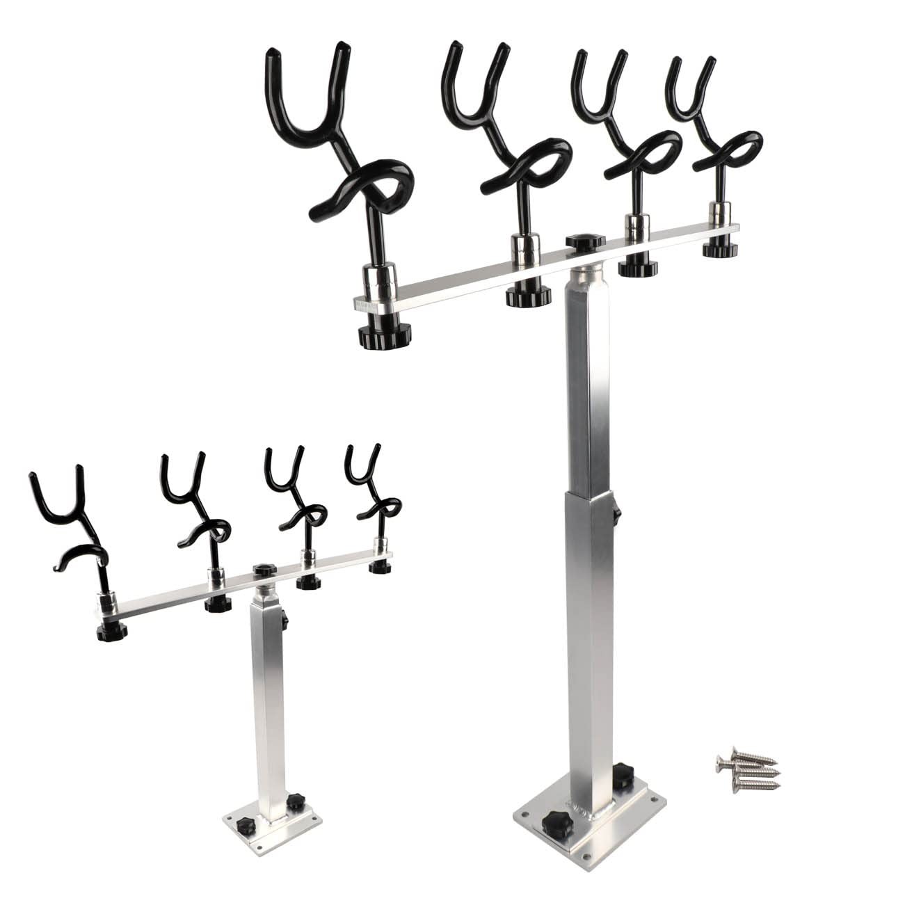 Sure Grip Aluminum Boat Fishing Rod Holder, PVC Coated Steel Wire Adjustable